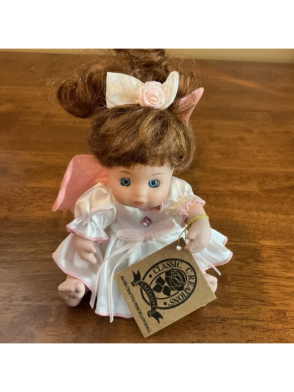 Classic Creations Porcelain Angel Doll October Birthstone Color 7